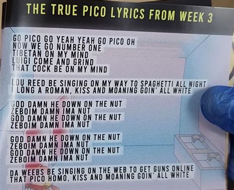 pico lyrics karaoke
